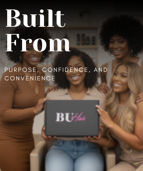 Four women holding BU Hair's Box
