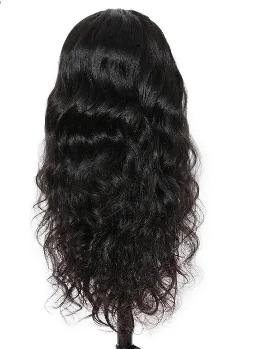 Body Wave 13x4 Transparent Lace Frontal Natural Black Wig BU HAIR LLC