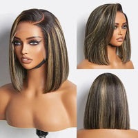 C-Part Glueless HD Straight Pre-All Highlight Brazilian Bob Wig BU HAIR LLC