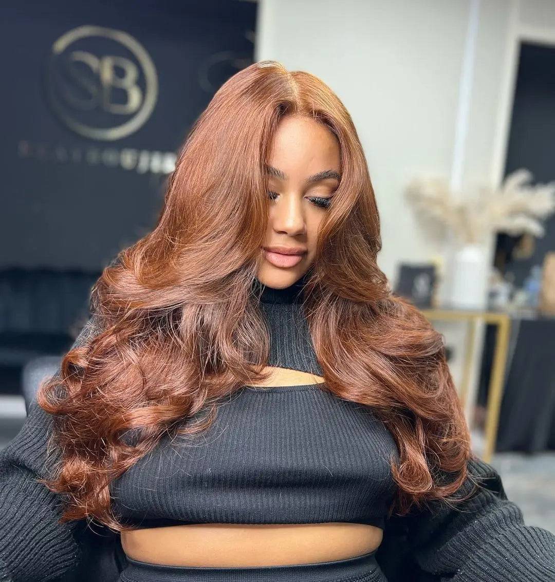 Glueless Body Wave #4 Chocolate Brown Pre-Plucked HD Lace Closure BU HAIR LLC