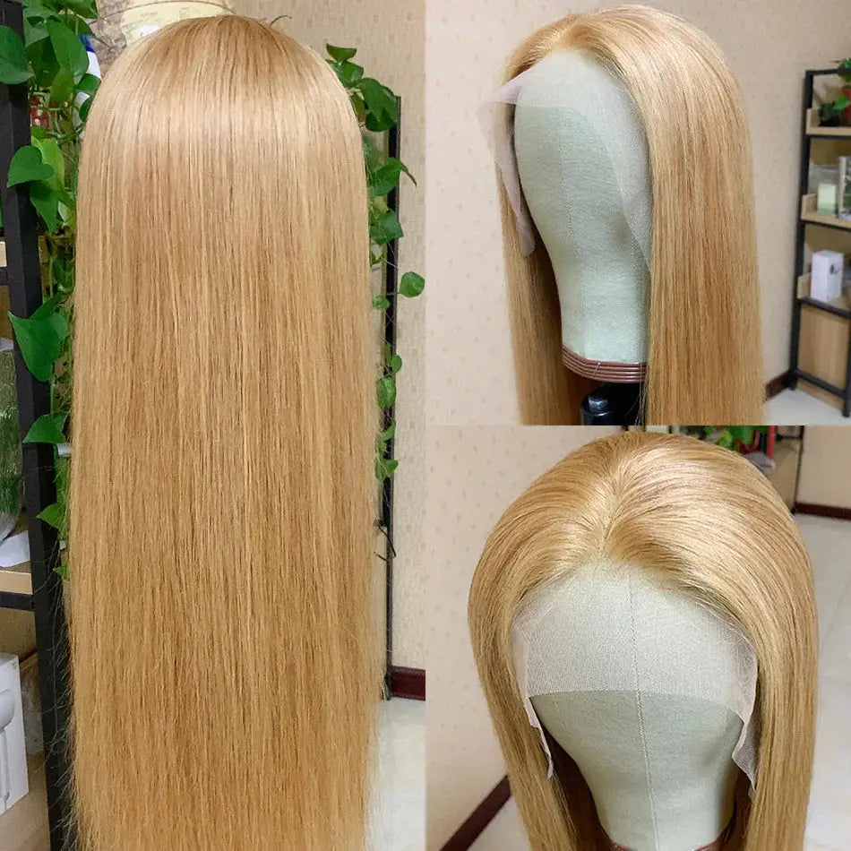 Glueless Honey Blonde Straight HD Lace Pre-ALL Human Hair Wig BU HAIR LLC