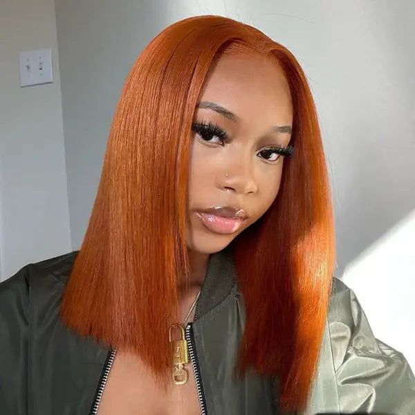 Glueless Pre-Cut Bob Lace Colored Closure Wigs BU HAIR LLC