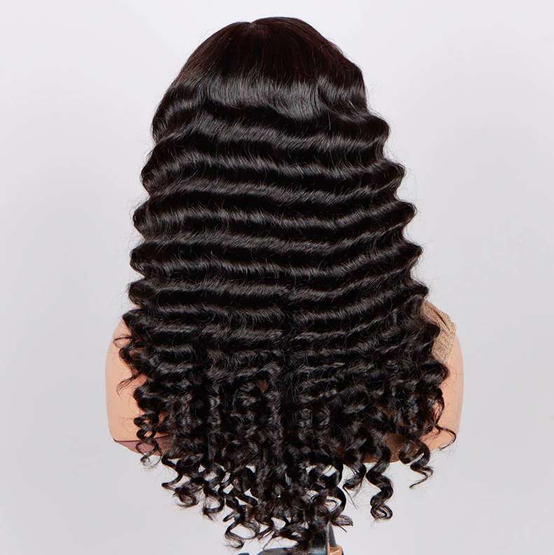 Black hair extension on a white background