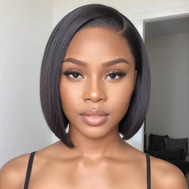 Straight C-Part Glueless Bob Pre-ALL HD Lace Closure Wig BU HAIR LLC