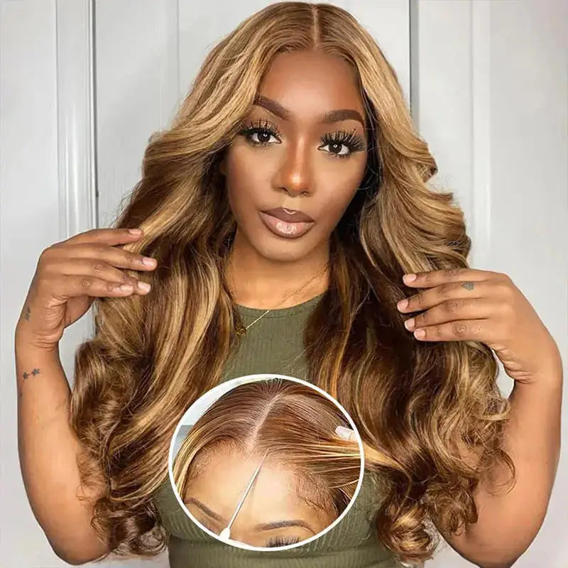 Upgrade Glueless Highlight Body Wave 7*5 HD Closure Wig BU HAIR LLC