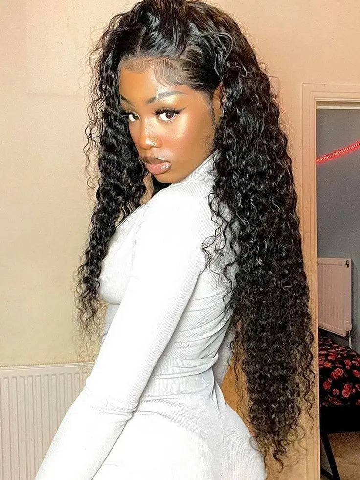 Water Wave 13*6 Transparent Lace Frontal Virgin Hair Wig BU HAIR LLC