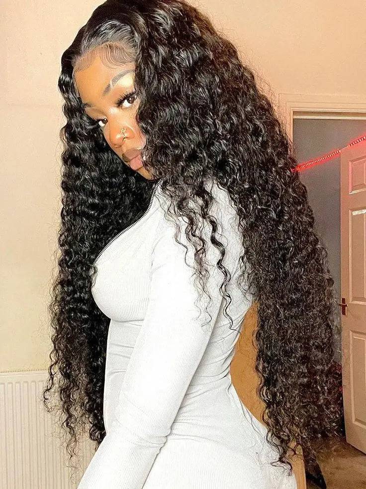 Water Wave 13*6 Transparent Lace Frontal Virgin Hair Wig BU HAIR LLC