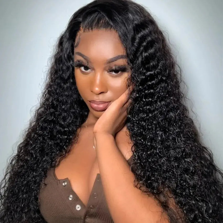 Water Wave 13x4 Lace Frontal Wig Unprocessed Virgin Hair Wigs BU HAIR LLC