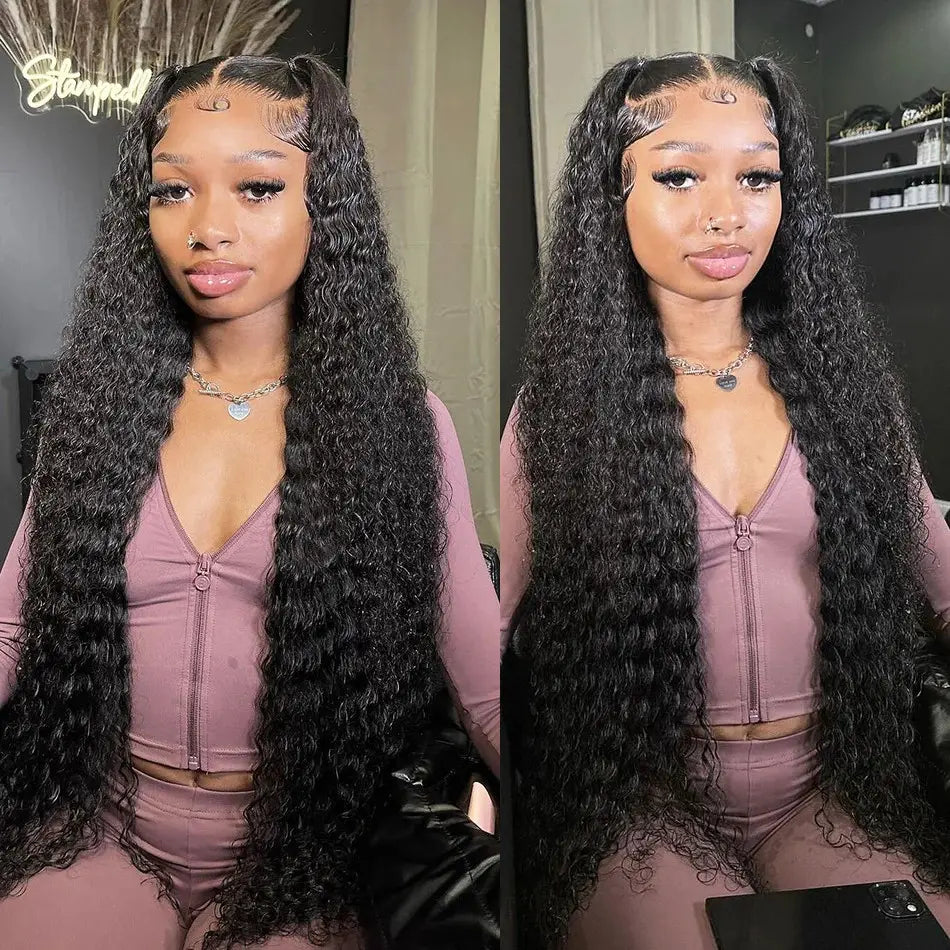 Water Wave HD 30" Full Lace Frontal Pre-Plucked Human Hair BU HAIR LLC