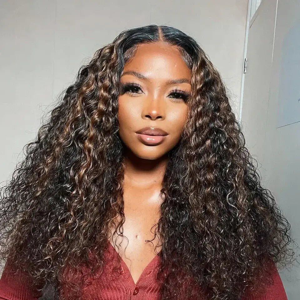 Water Wave Highlight Pre-Cut HD Lace Closure Wig BU HAIR LLC